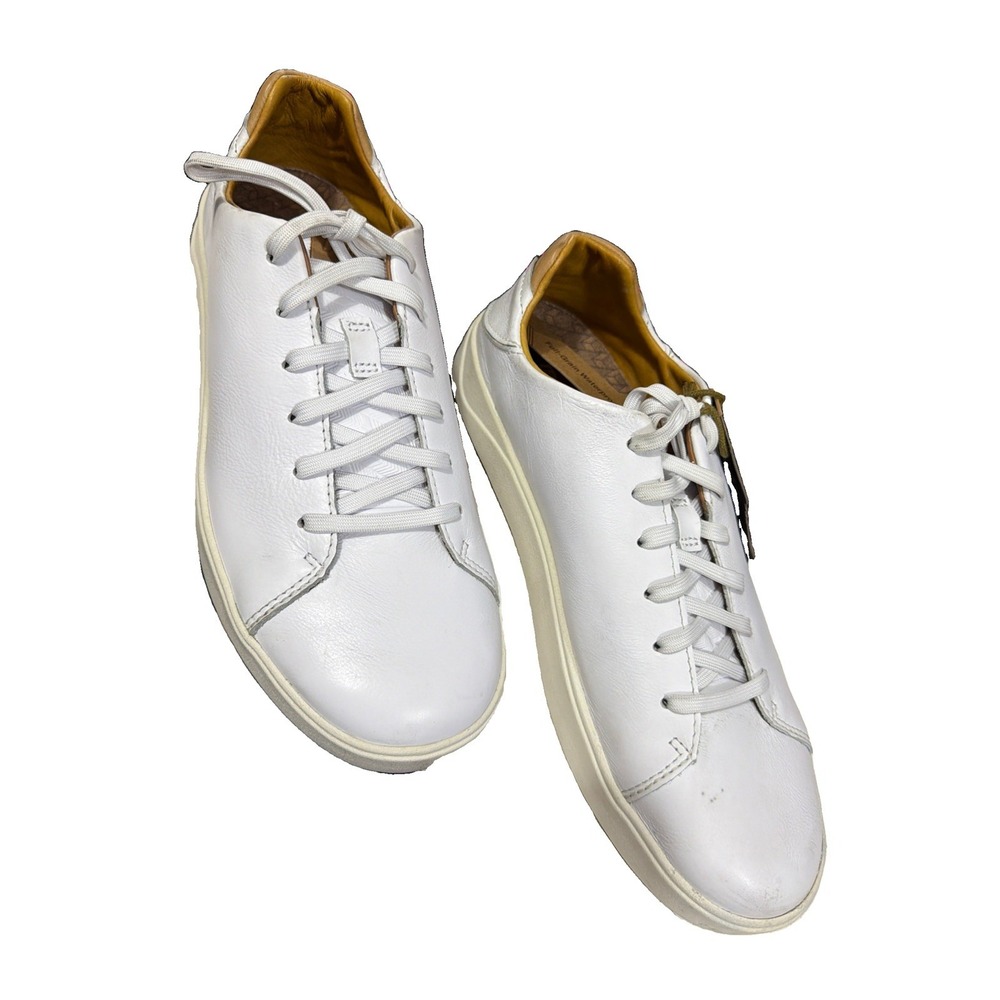 OluKai Lae'ahi Li 'Ili Mens Size 9.5 White Casual Leather Lace Up Shoes Sneakers